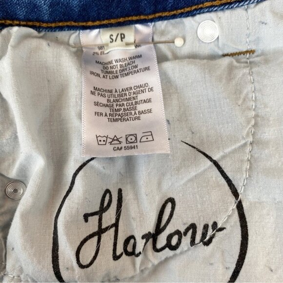 Harlow raw hem distressed stretch denim mini skirt. Women’s size S - Picture 4 of 7